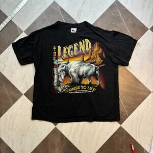 Caribbean Dream White Buffalo The Legend Graphic T Shirt Mens XL Black Cotton